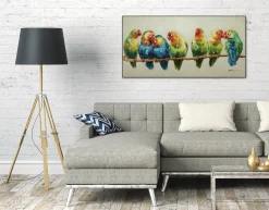 Handgemaltes Gemälde 'Flock Together' 120x60cm | inkl. Echtheitszertifikat
