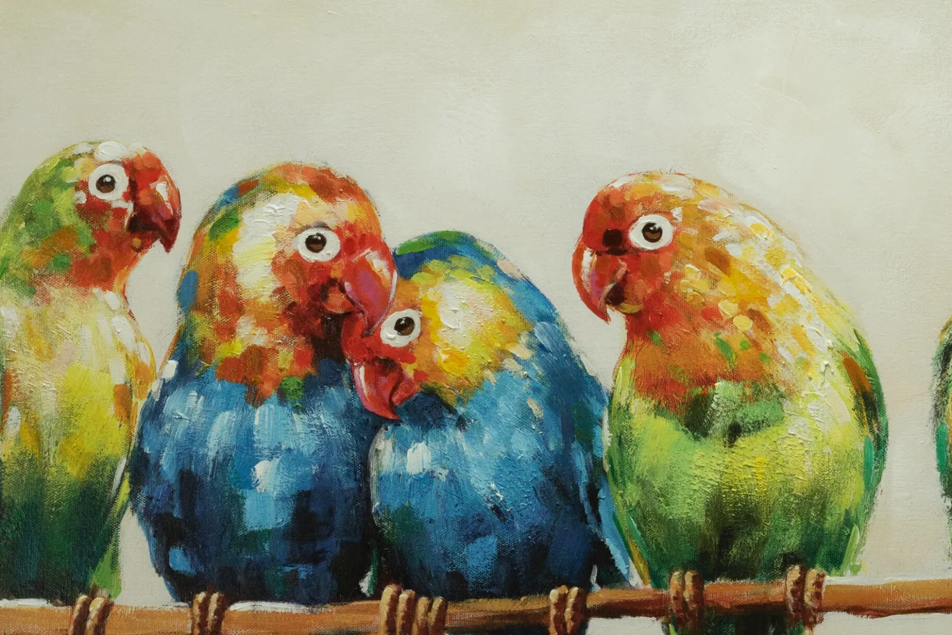 Handgemaltes Gemälde 'Flock Together' 120x60cm | inkl. Echtheitszertifikat
