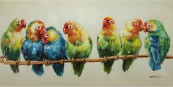 Handgemaltes Gemälde 'Flock Together' 120x60cm | inkl. Echtheitszertifikat