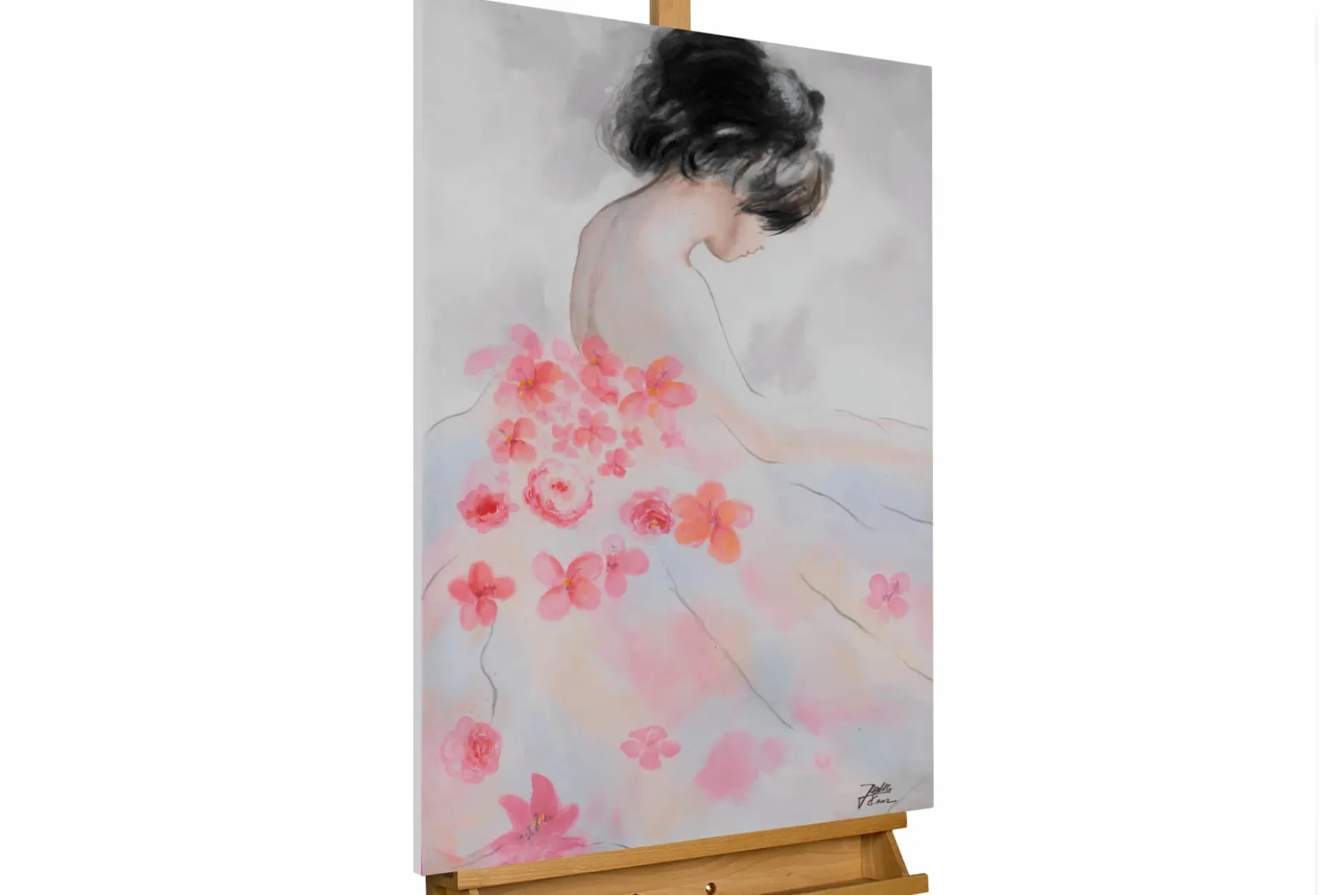 Handgemaltes Gemälde 'Floral Beauty' 60x90cm | inkl. Echtheitszertifikat