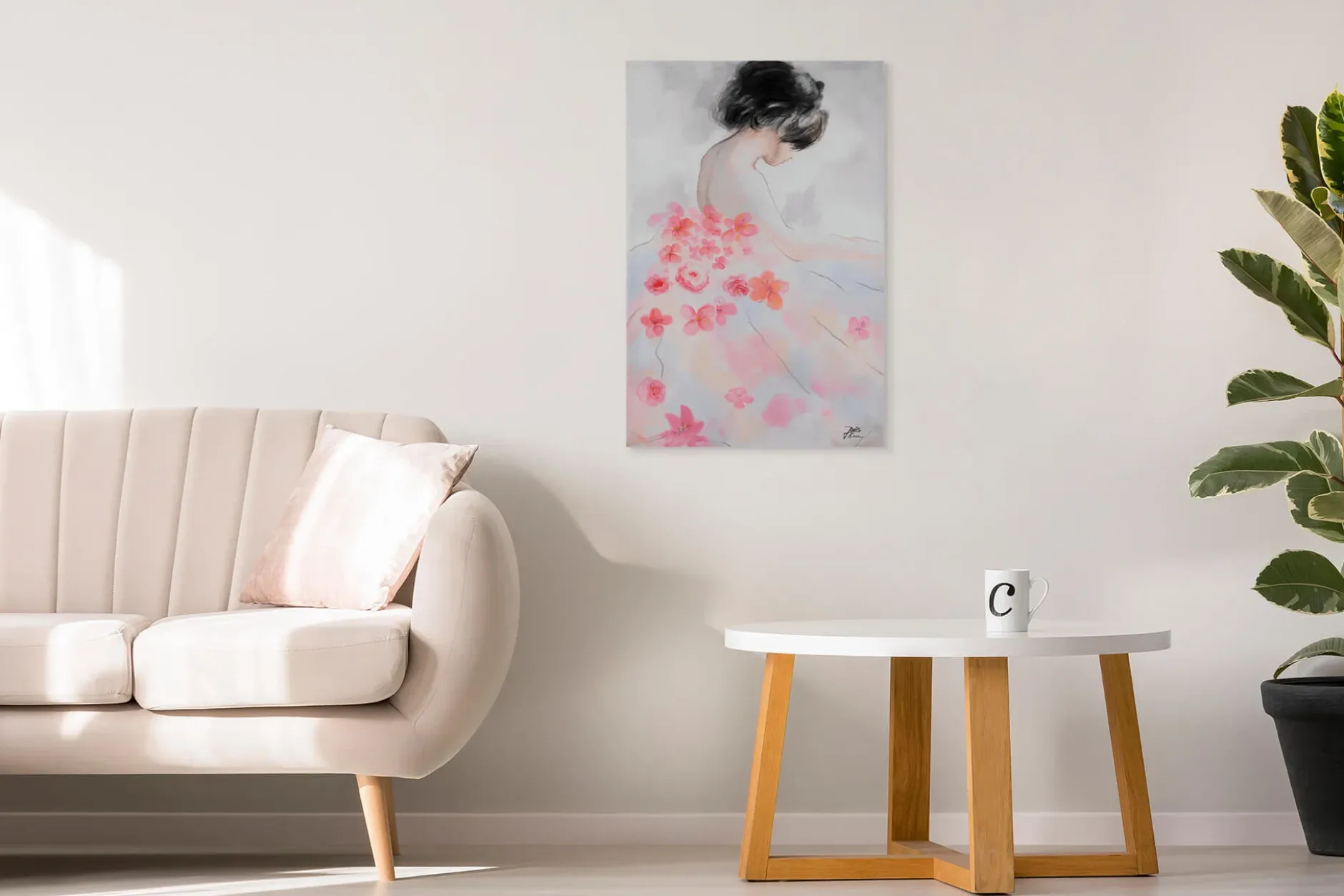 Handgemaltes Gemälde 'Floral Beauty' 60x90cm | inkl. Echtheitszertifikat