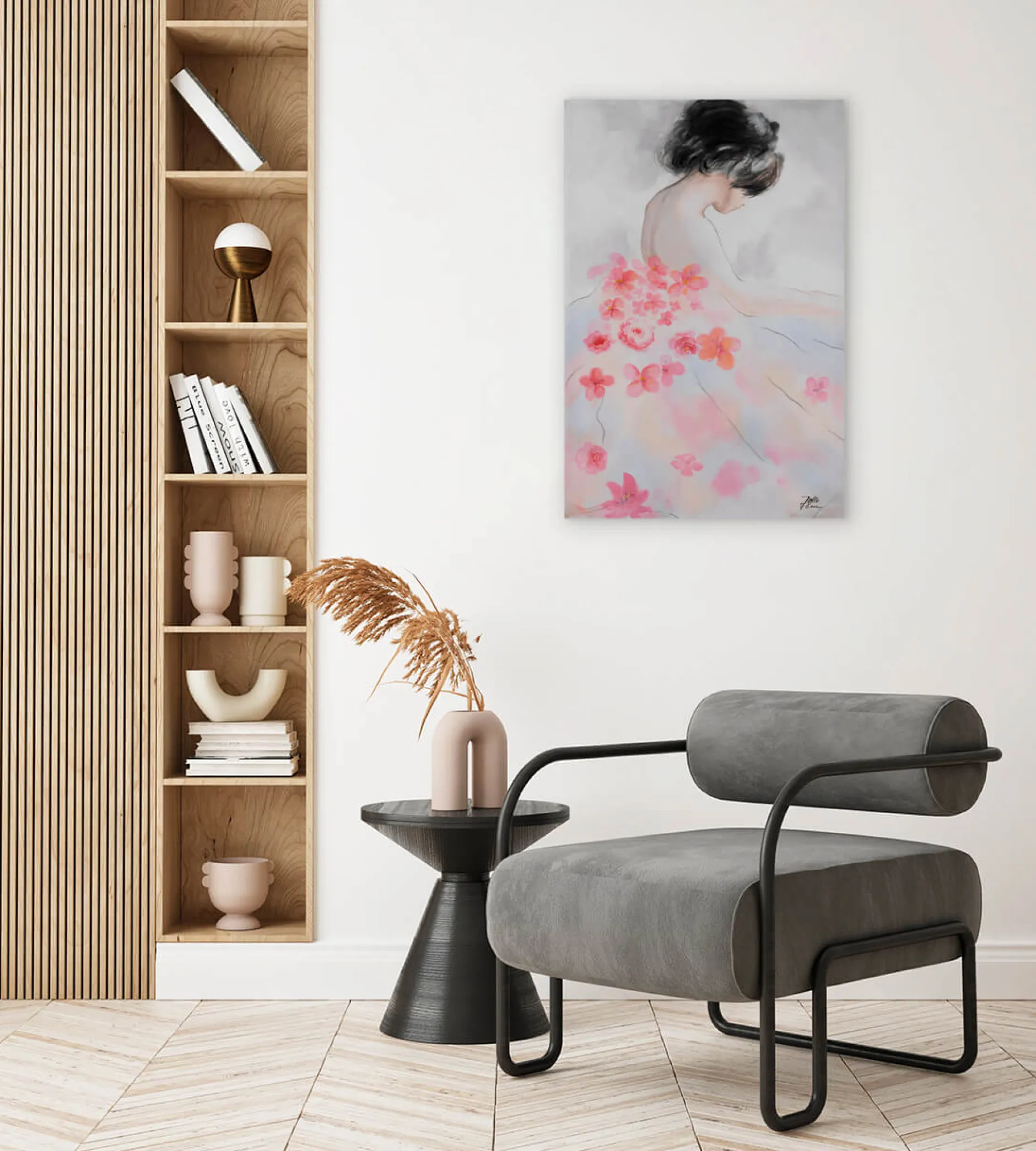 Handgemaltes Gemälde 'Floral Beauty' 60x90cm | inkl. Echtheitszertifikat