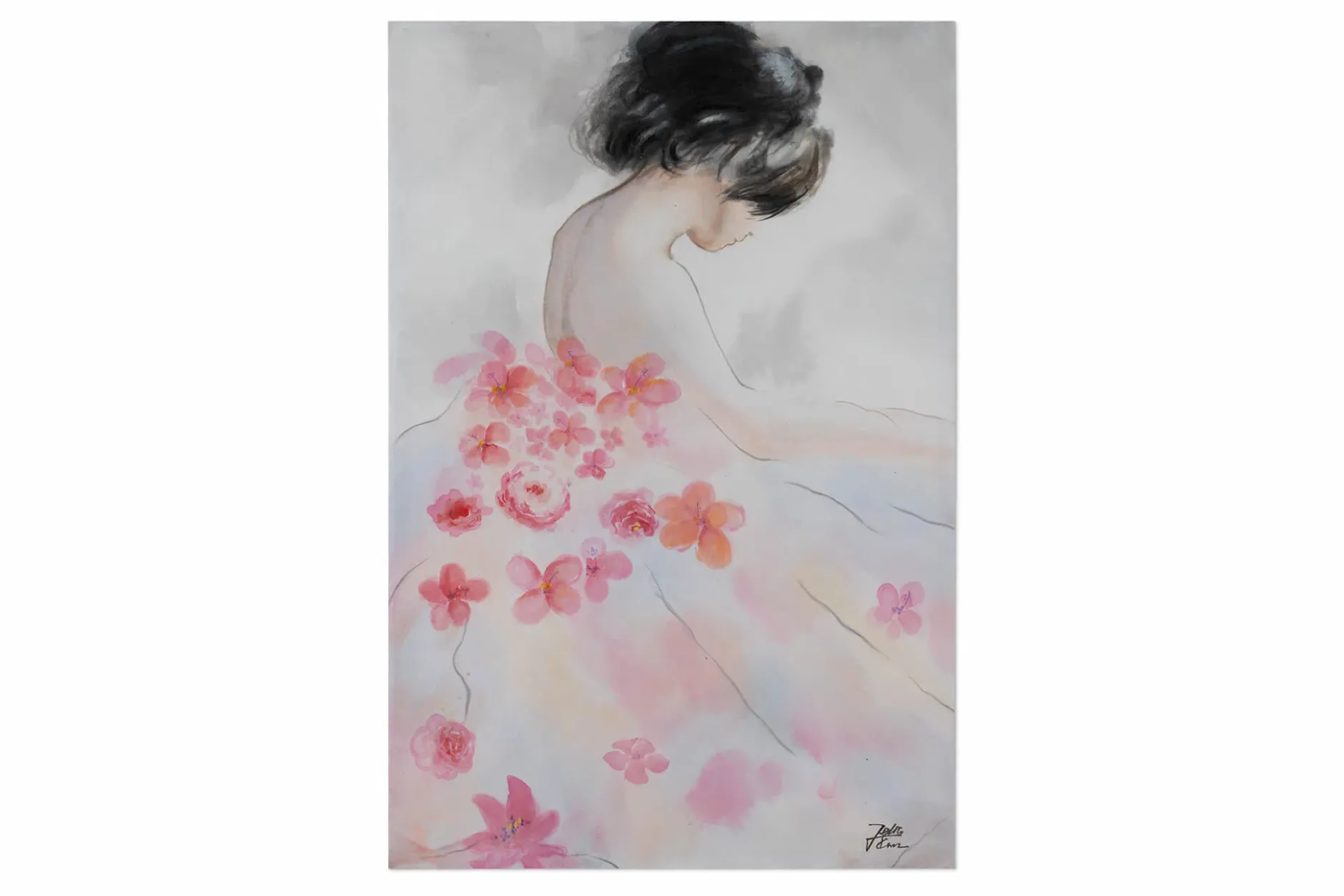 Handgemaltes Gemälde 'Floral Beauty' 60x90cm | inkl. Echtheitszertifikat