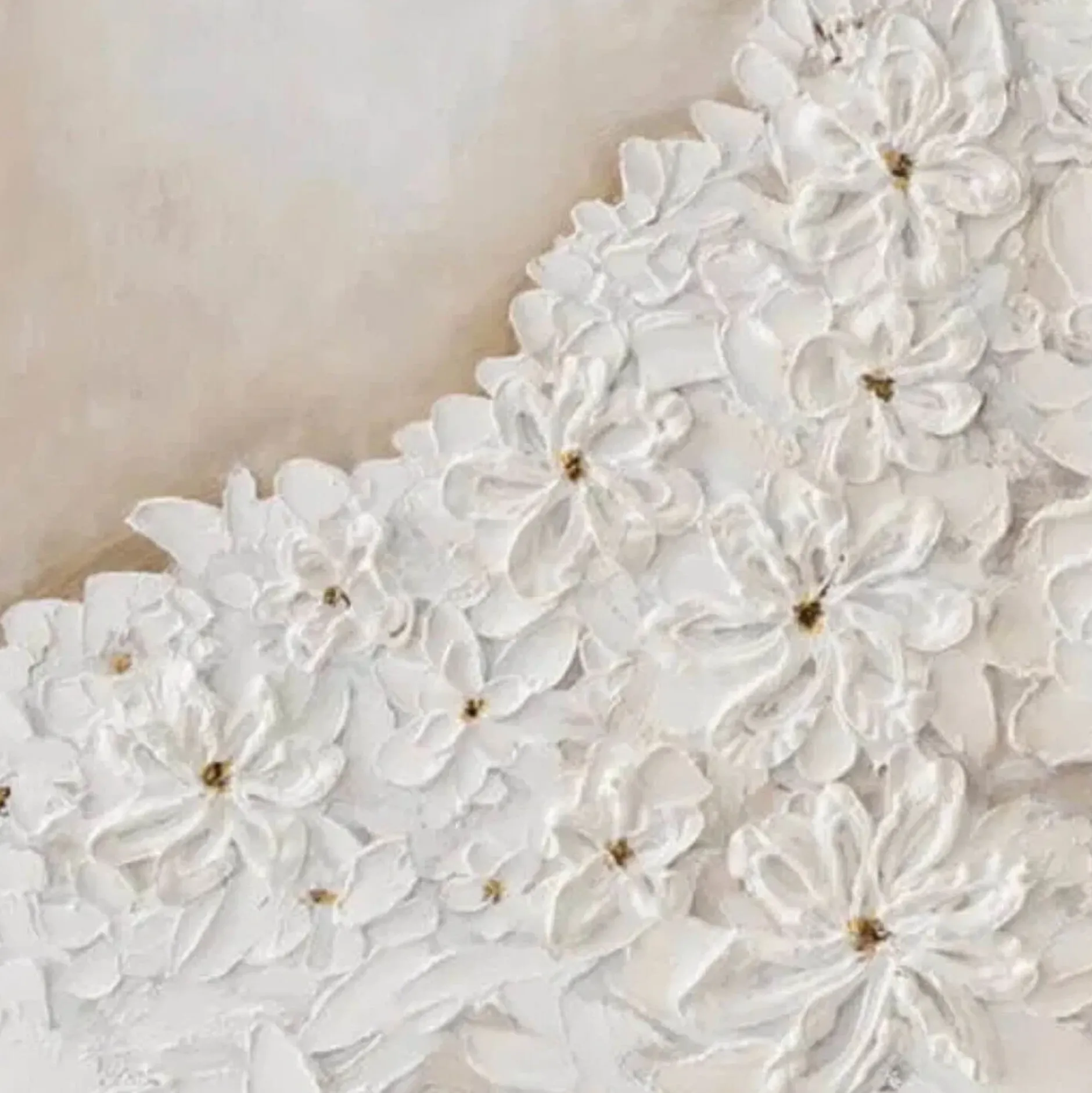 Handgemaltes Gemälde 'Floral Bride Bliss' 80x80cm | inkl. Echtheitszertifikat