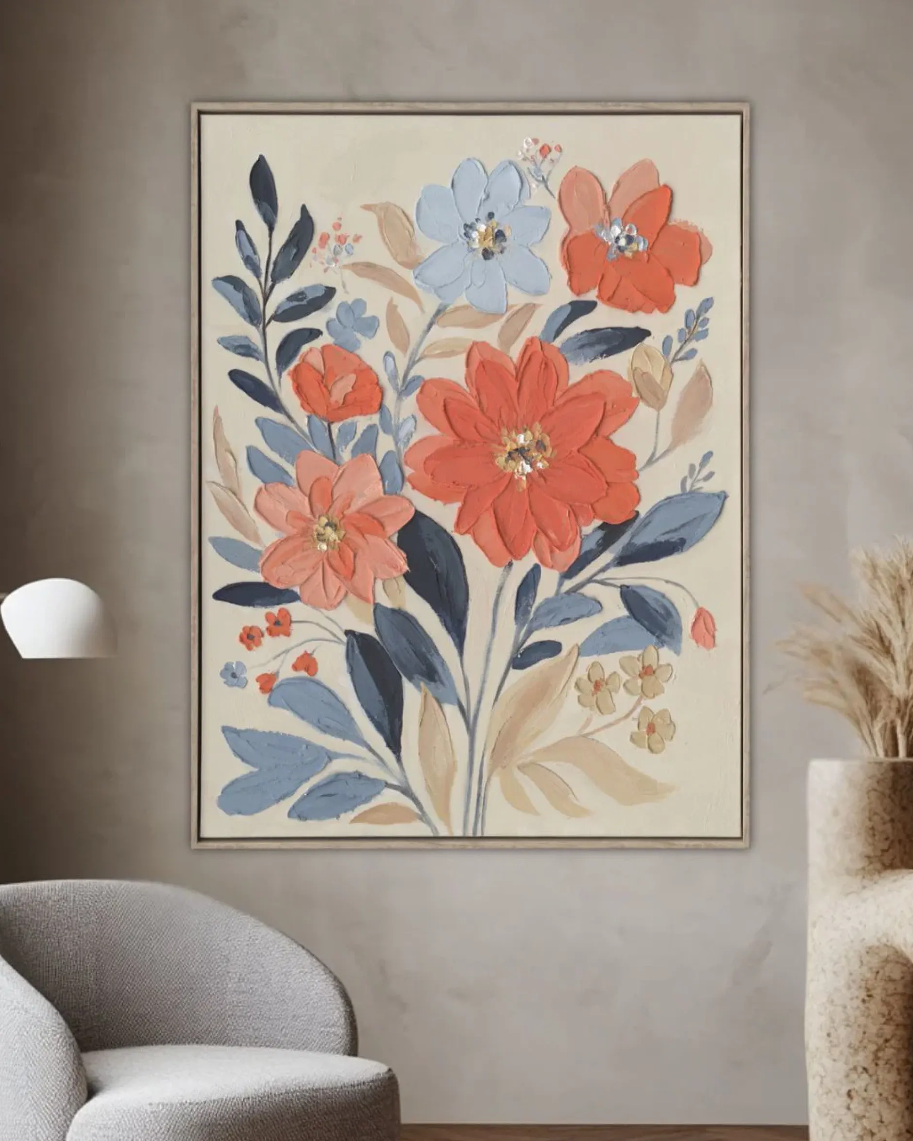 Handgemaltes Gemälde 'Floral Friendship' 60x80cm | inkl. Echtheitszertifikat