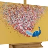 Handgemaltes Gemälde 'Floral Peacock' 90x60cm | inkl. Echtheitszertifikat