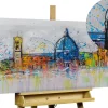 Handgemaltes Gemälde 'Florence Skyline Silhouette' 120x60cm | inkl. Echtheitszertifikat