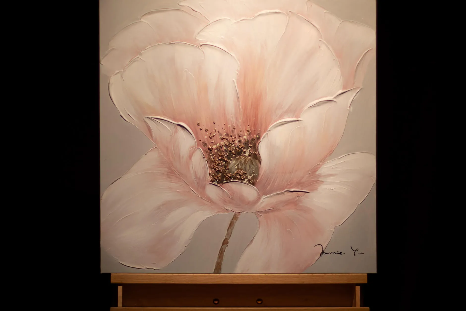 Handgemaltes Gemälde 'Flower of Faith' 60x60cm | inkl. Echtheitszertifikat