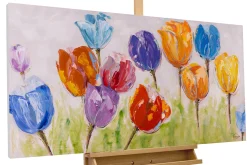 Handgemaltes Gemälde 'Flowers of Joy' 120x60cm | inkl. Echtheitszertifikat