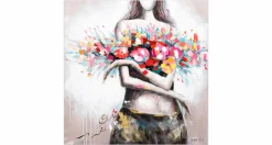 Handgemaltes Gemälde 'Flowery Temptation' 80x80cm | inkl. Echtheitszertifikat