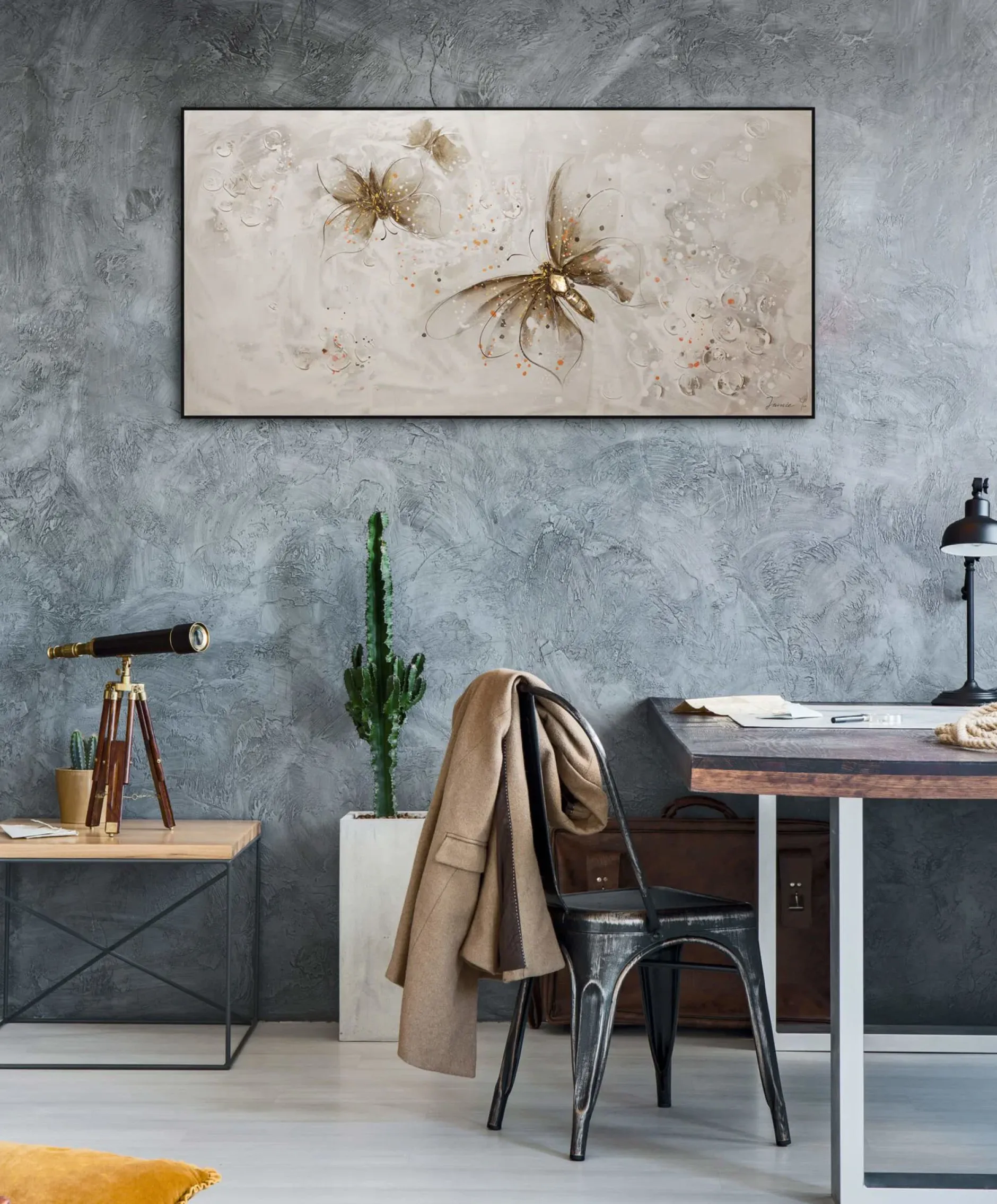 Handgemaltes Gemälde 'Flug durch den Sommer' 120x60cm | inkl. Echtheitszertifikat