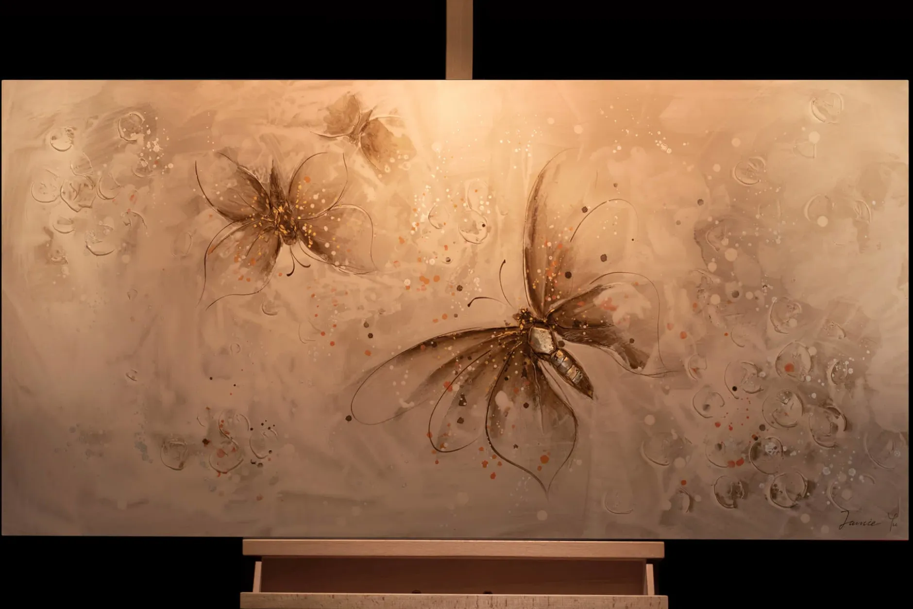 Handgemaltes Gemälde 'Flug durch den Sommer' 120x60cm | inkl. Echtheitszertifikat