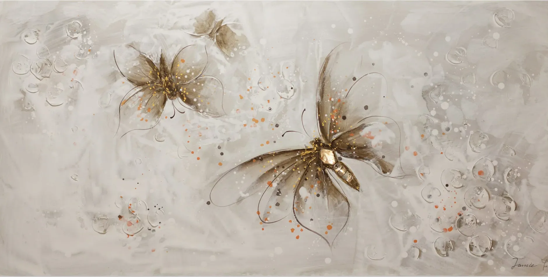 Handgemaltes Gemälde 'Flug durch den Sommer' 120x60cm | inkl. Echtheitszertifikat