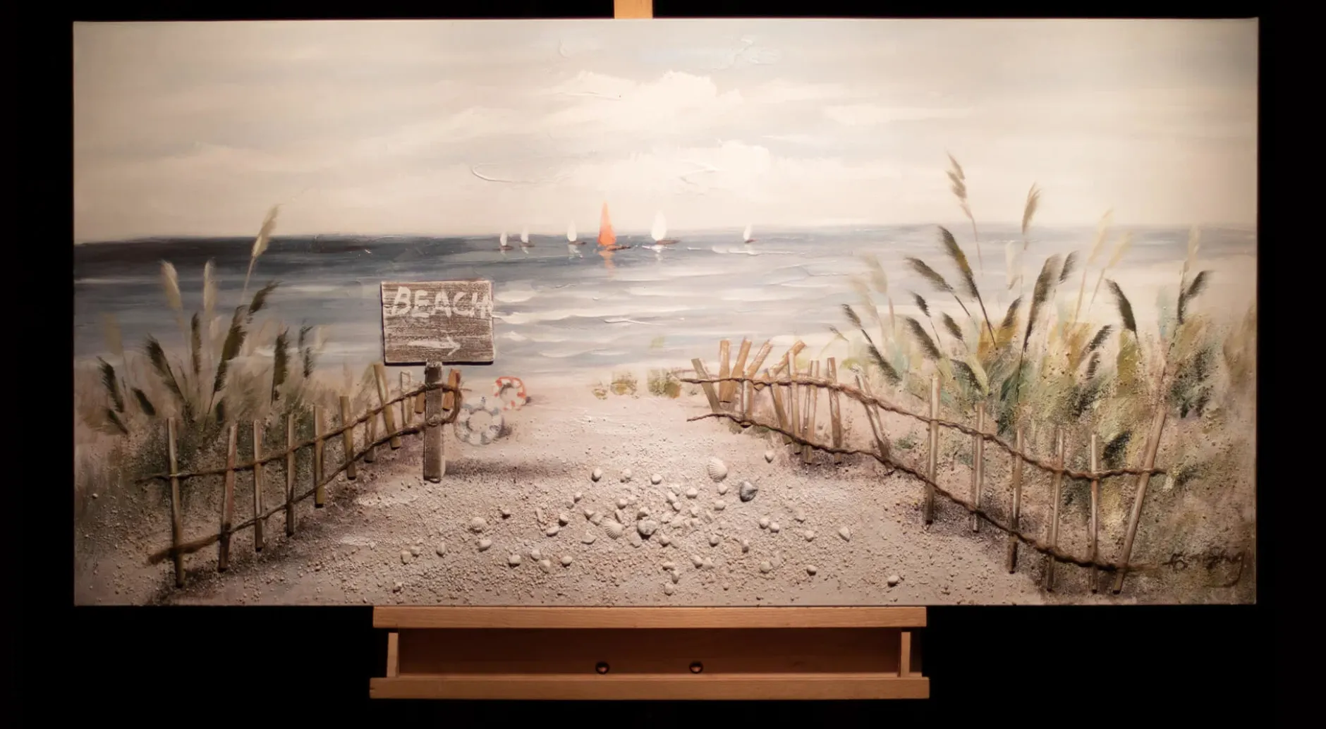 Handgemaltes Gemälde 'Follow the Path' 120x60cm | inkl. Echtheitszertifikat