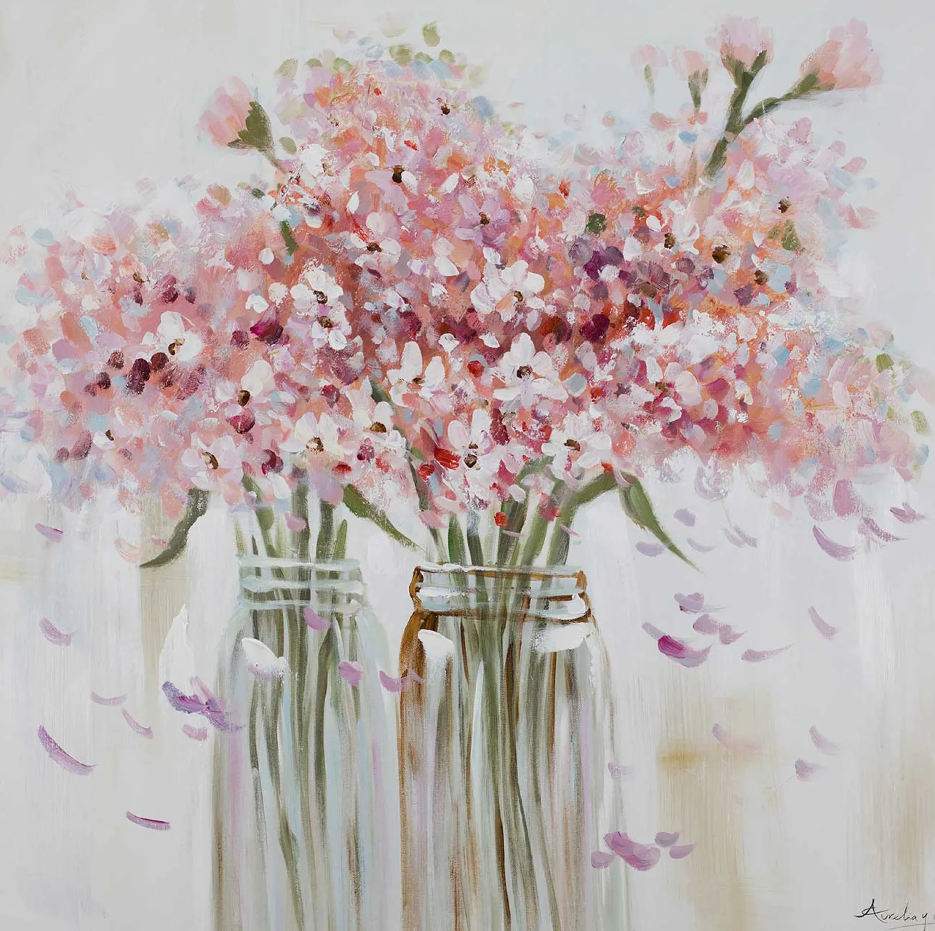 Handgemaltes Gemälde 'For my beloved wife' 80x80cm | inkl. Echtheitszertifikat