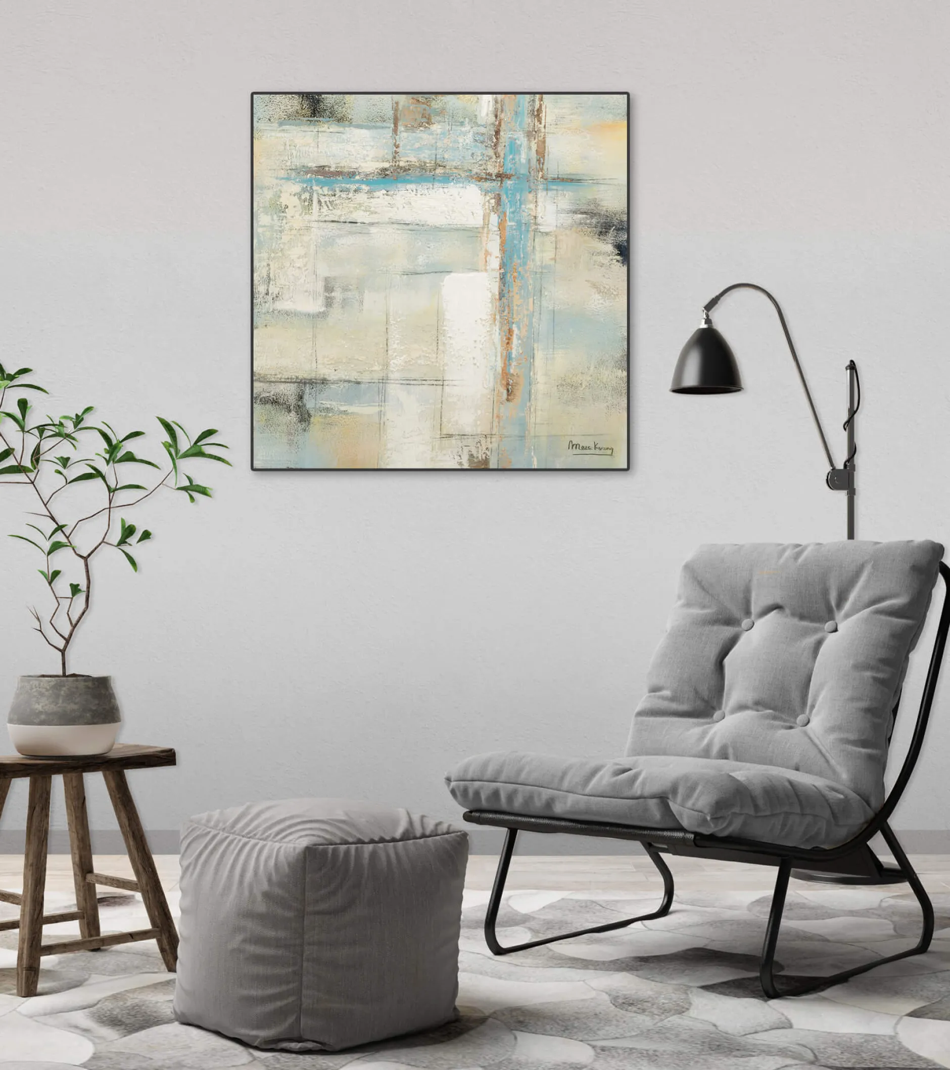Handgemaltes Gemälde 'Frei von Zwängen' 60x60cm | inkl. Echtheitszertifikat