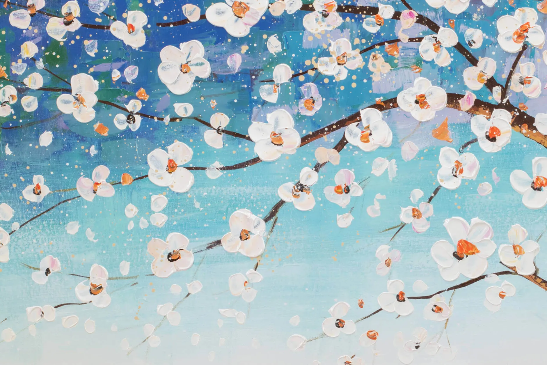 Handgemaltes Gemälde 'Frühlingsabend' 120x60cm | inkl. Echtheitszertifikat