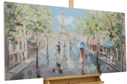 Handgemaltes Gemälde 'Frühling in Paris' 120x60cm | inkl. Echtheitszertifikat