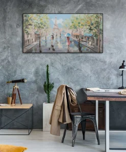 Handgemaltes Gemälde 'Frühling in Paris' 120x60cm | inkl. Echtheitszertifikat