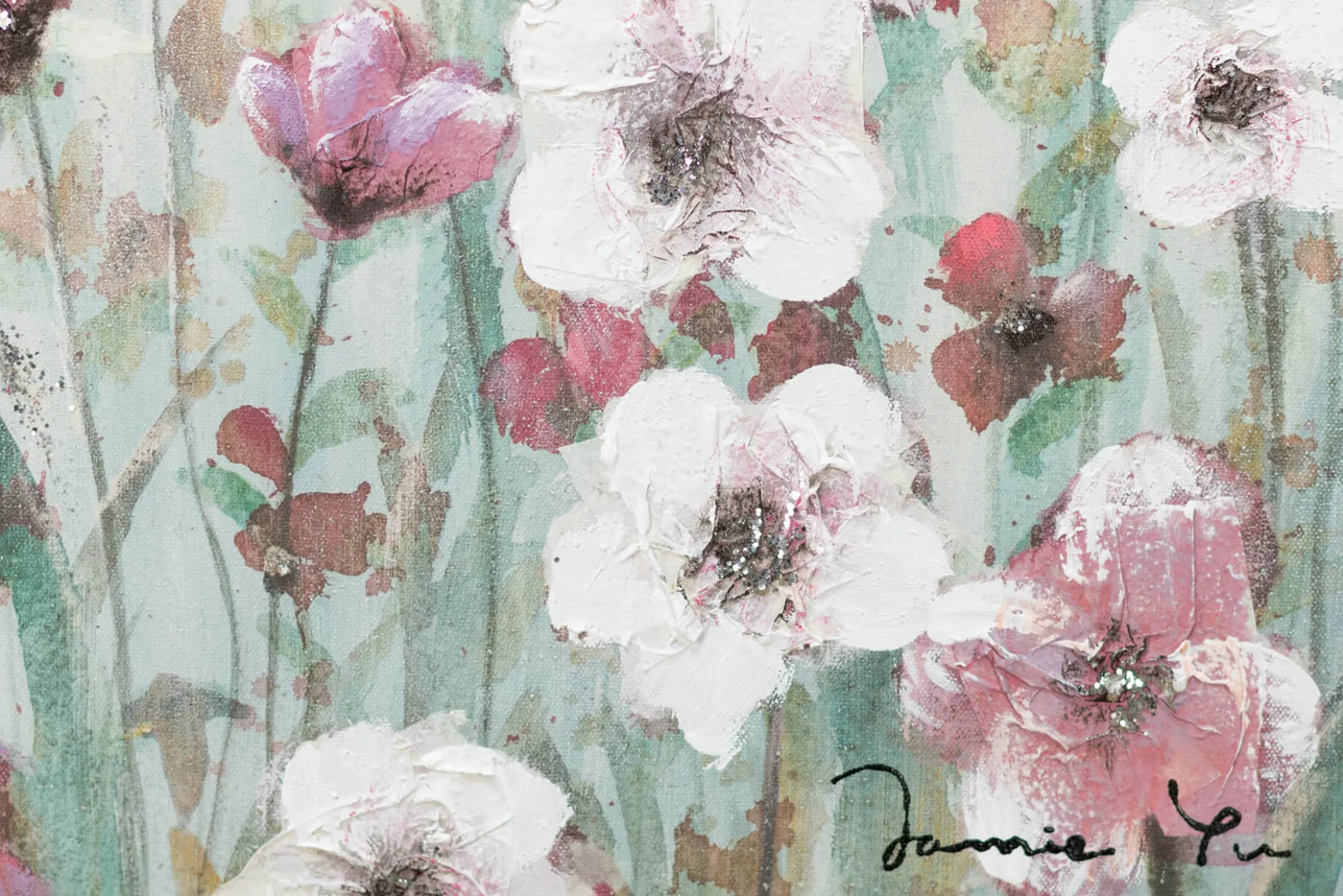 Handgemaltes Gemälde 'Frühlingswiese' 60x60cm | inkl. Echtheitszertifikat