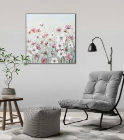 Handgemaltes Gemälde 'Frühlingswiese' 60x60cm | inkl. Echtheitszertifikat