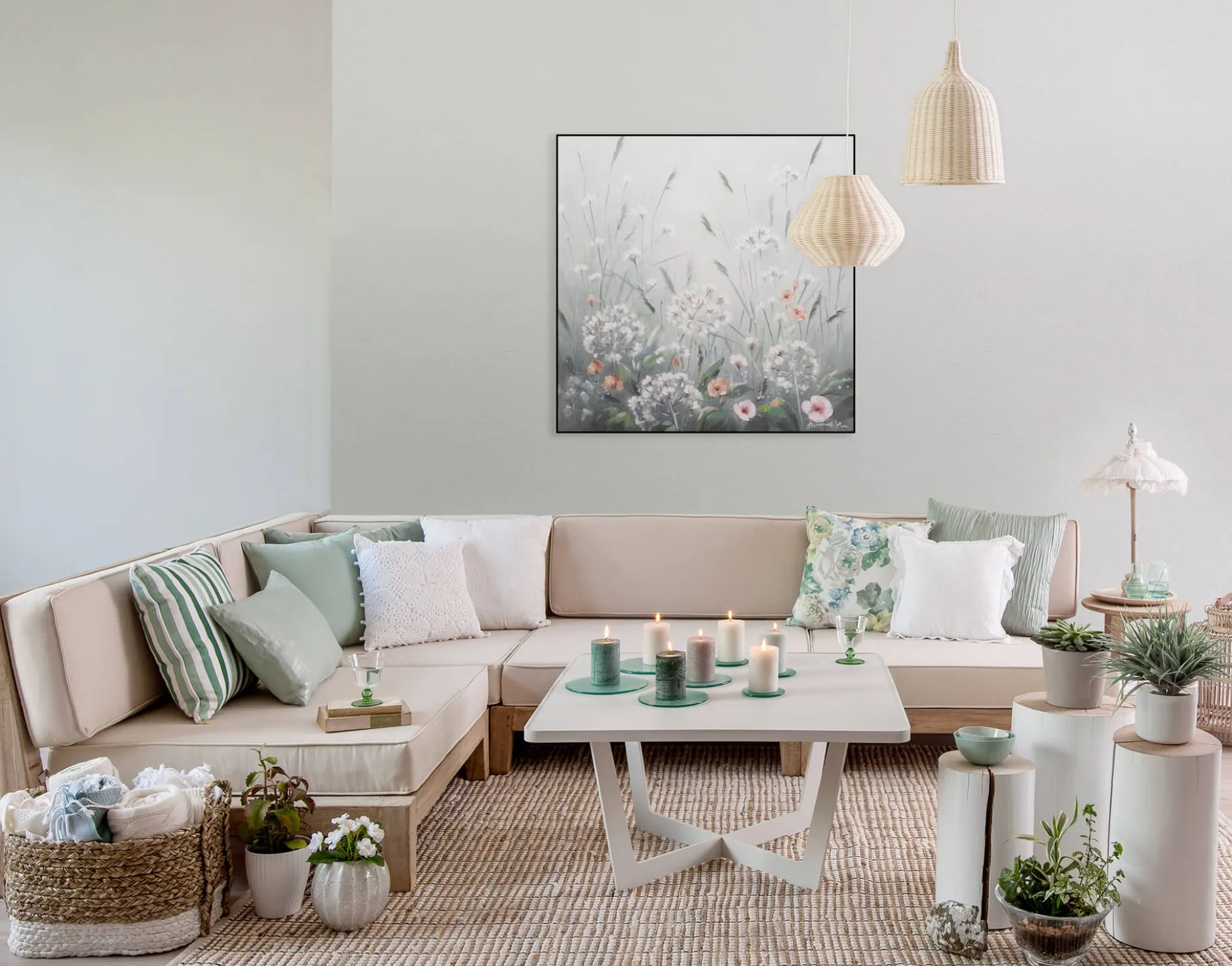 Handgemaltes Gemälde 'Frühlingszauber' 80x80cm | inkl. Echtheitszertifikat