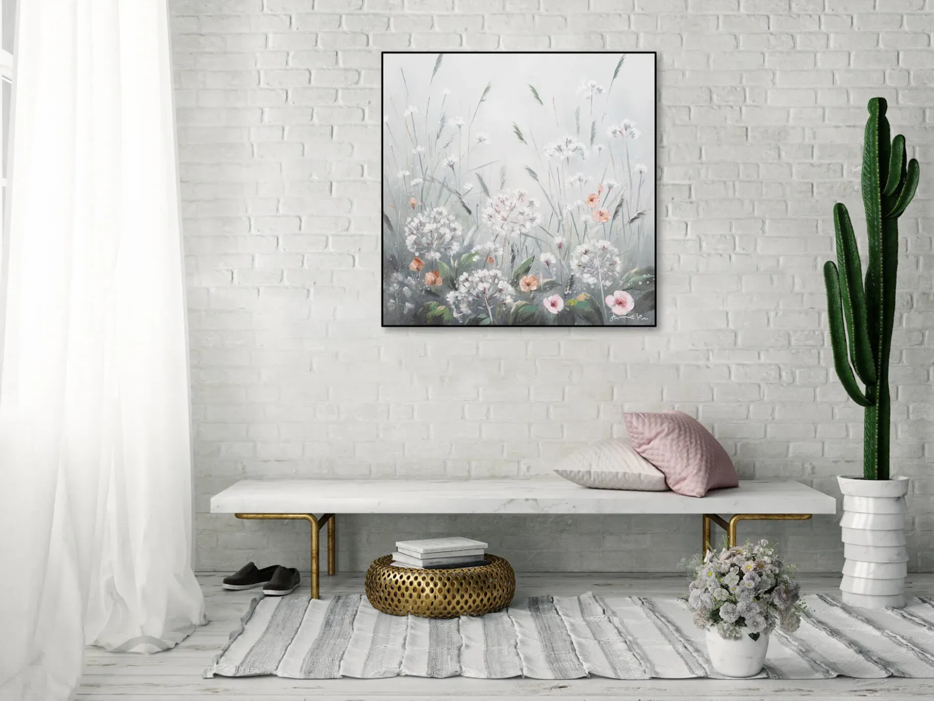 Handgemaltes Gemälde 'Frühlingszauber' 80x80cm | inkl. Echtheitszertifikat