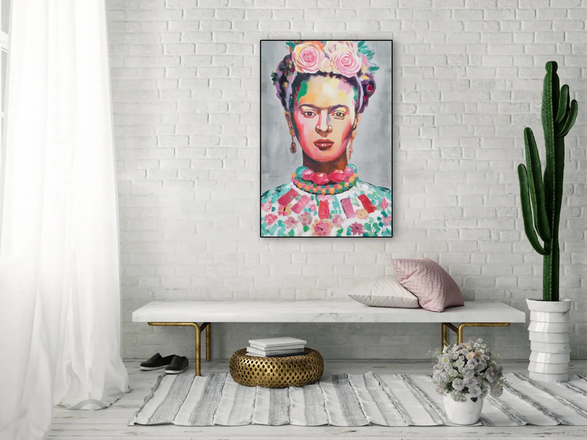 Handgemaltes Gemälde 'Frida' 60x90cm | inkl. Echtheitszertifikat