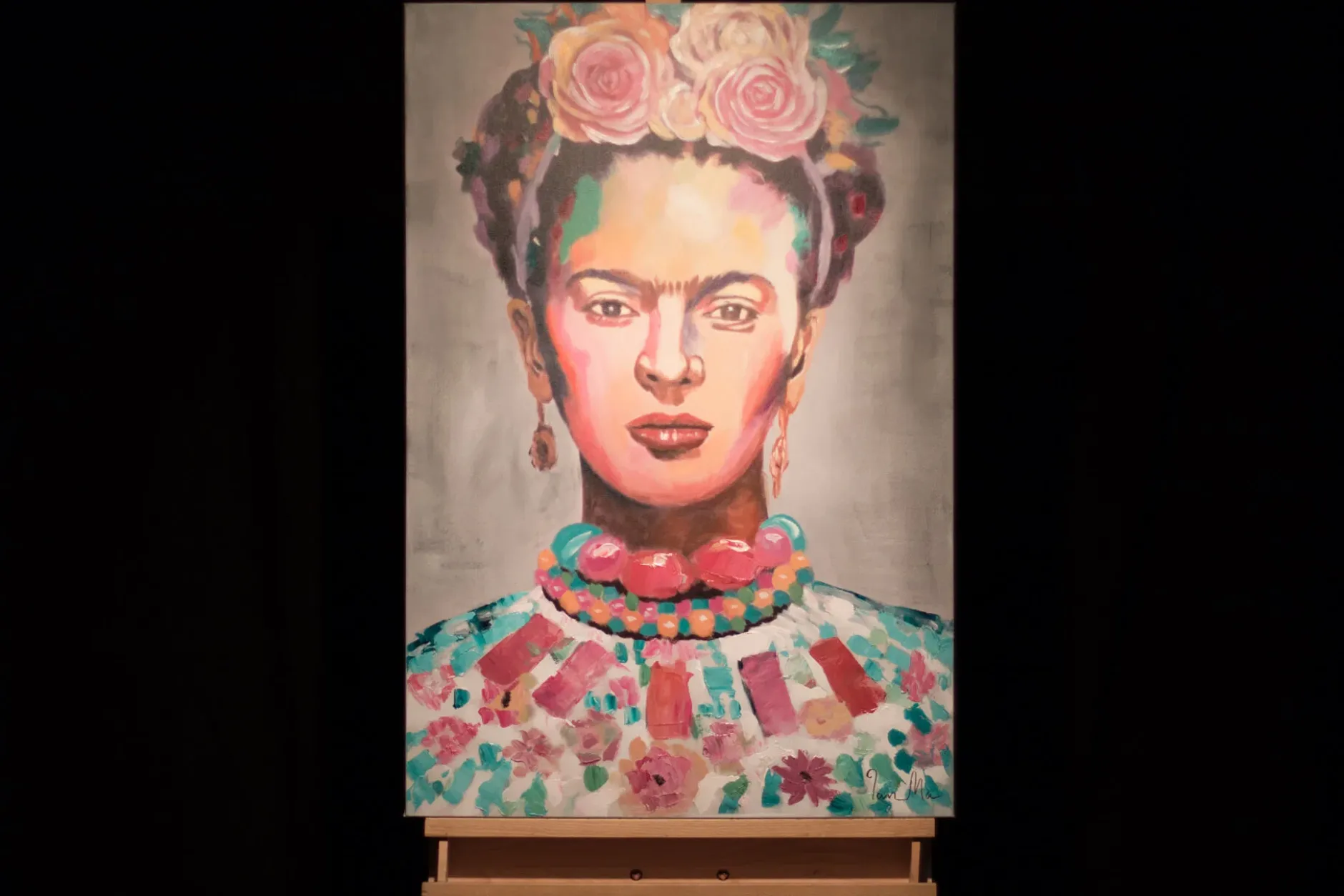 Handgemaltes Gemälde 'Frida' 60x90cm | inkl. Echtheitszertifikat