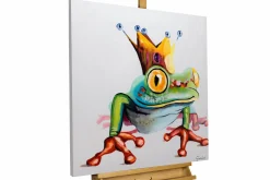 Handgemaltes Gemälde 'Froschkönig' 80x80cm | inkl. Echtheitszertifikat