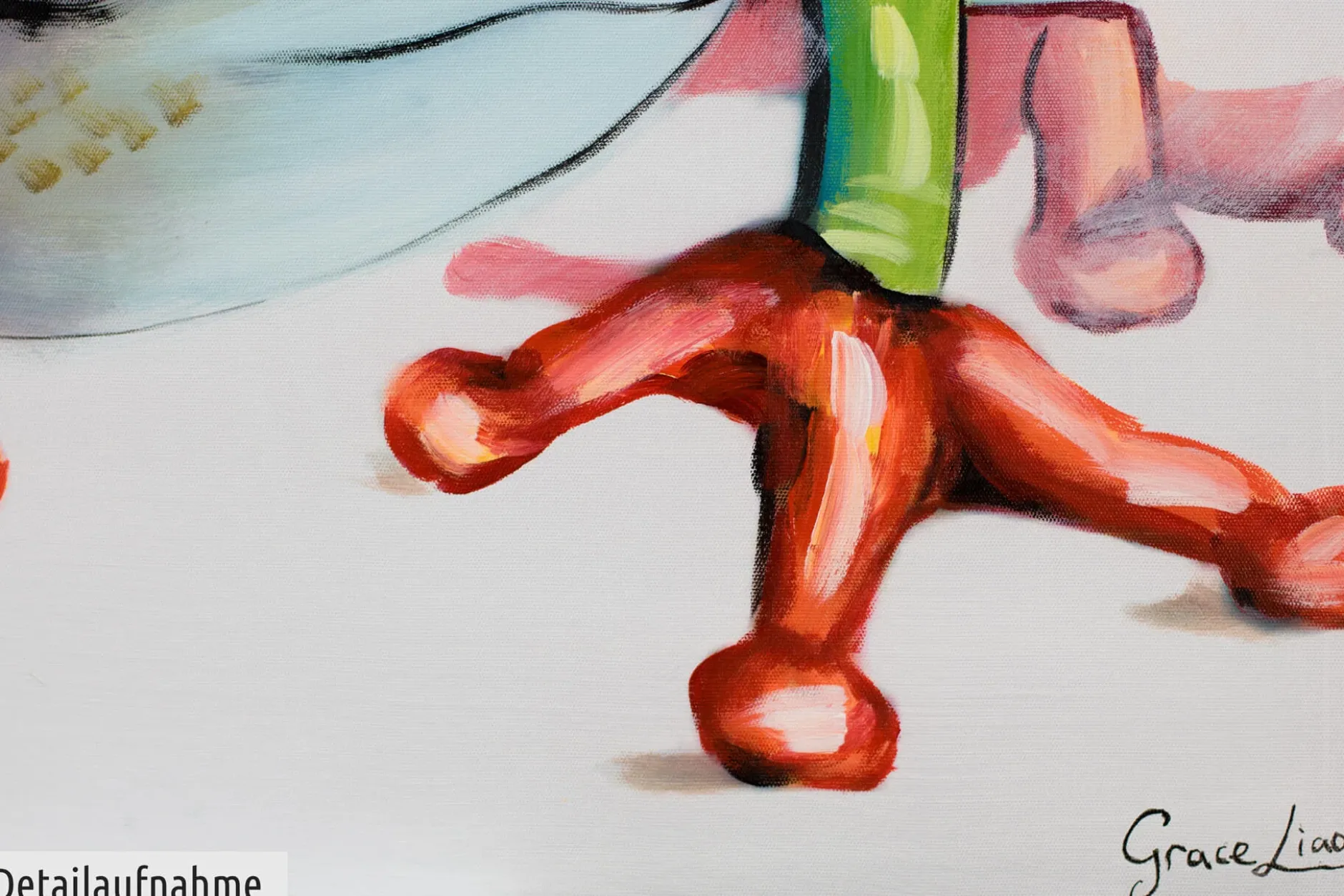 Handgemaltes Gemälde 'Froschkönig' 80x80cm | inkl. Echtheitszertifikat