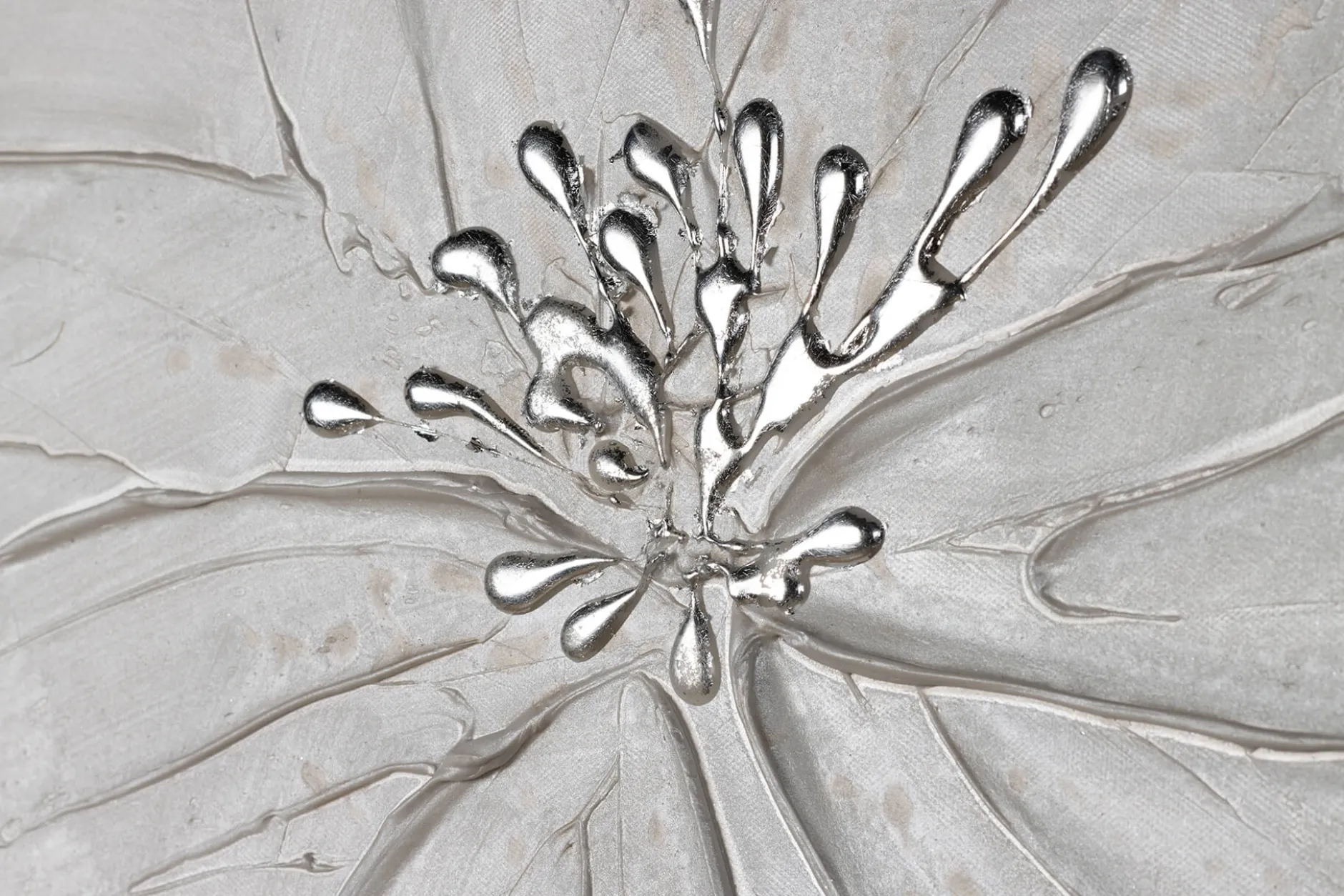 Handgemaltes Gemälde 'Frozen Flowers' 150x50cm | inkl. Echtheitszertifikat