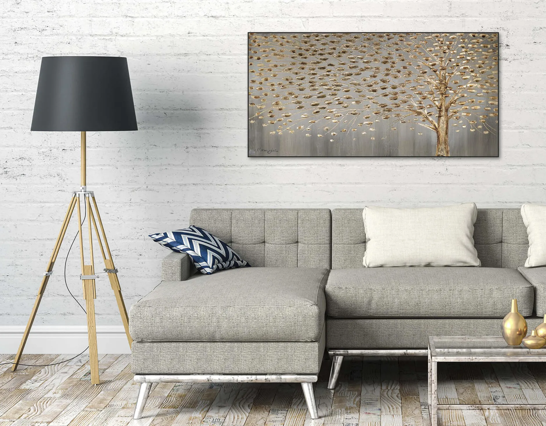 Handgemaltes Gemälde 'Funken der Freude' 120x60cm | inkl. Echtheitszertifikat
