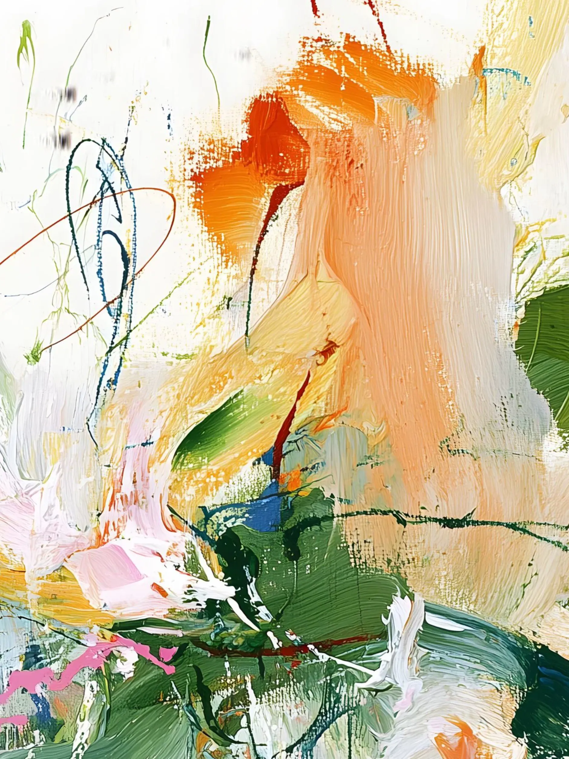 Handgemaltes Gemälde 'Garten-Crescendo' | Echtheitszertifikat inklusive
