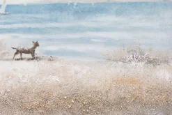 Handgemaltes Gemälde 'Gassi am Strand' | inkl. Echtheitszertifikat