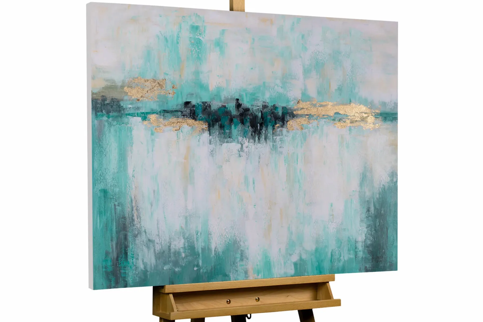 Handgemaltes Gemälde 'Geheimnis des Wassers' 100x75cm | inkl. Echtheitszertifikat