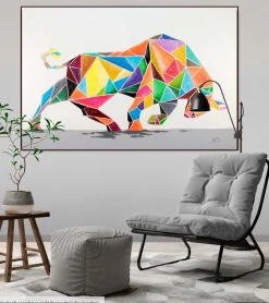 Handgemaltes Gemälde 'Geometric Strength' 120x80cm | inkl. Echtheitszertifikat