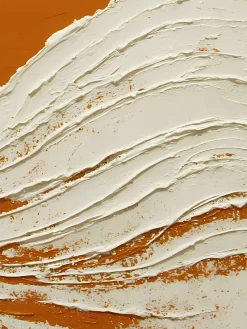 Handgemaltes Gemälde 'Geschichtete Orange Welle' | Echtheitszertifikat inklusive