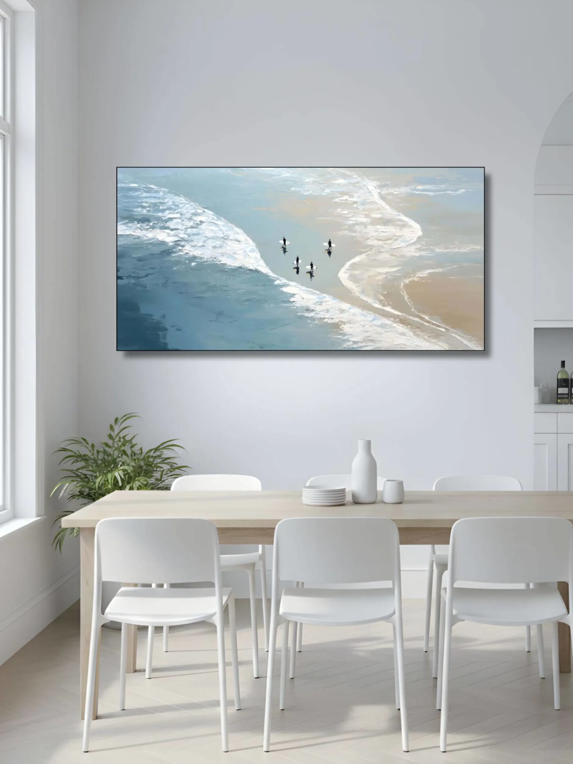 Handgemaltes Gemälde 'Gezeitenkurve Surf' | Echtheitszertifikat inklusive