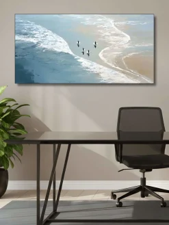 Handgemaltes Gemälde 'Gezeitenkurve Surf' | Echtheitszertifikat inklusive