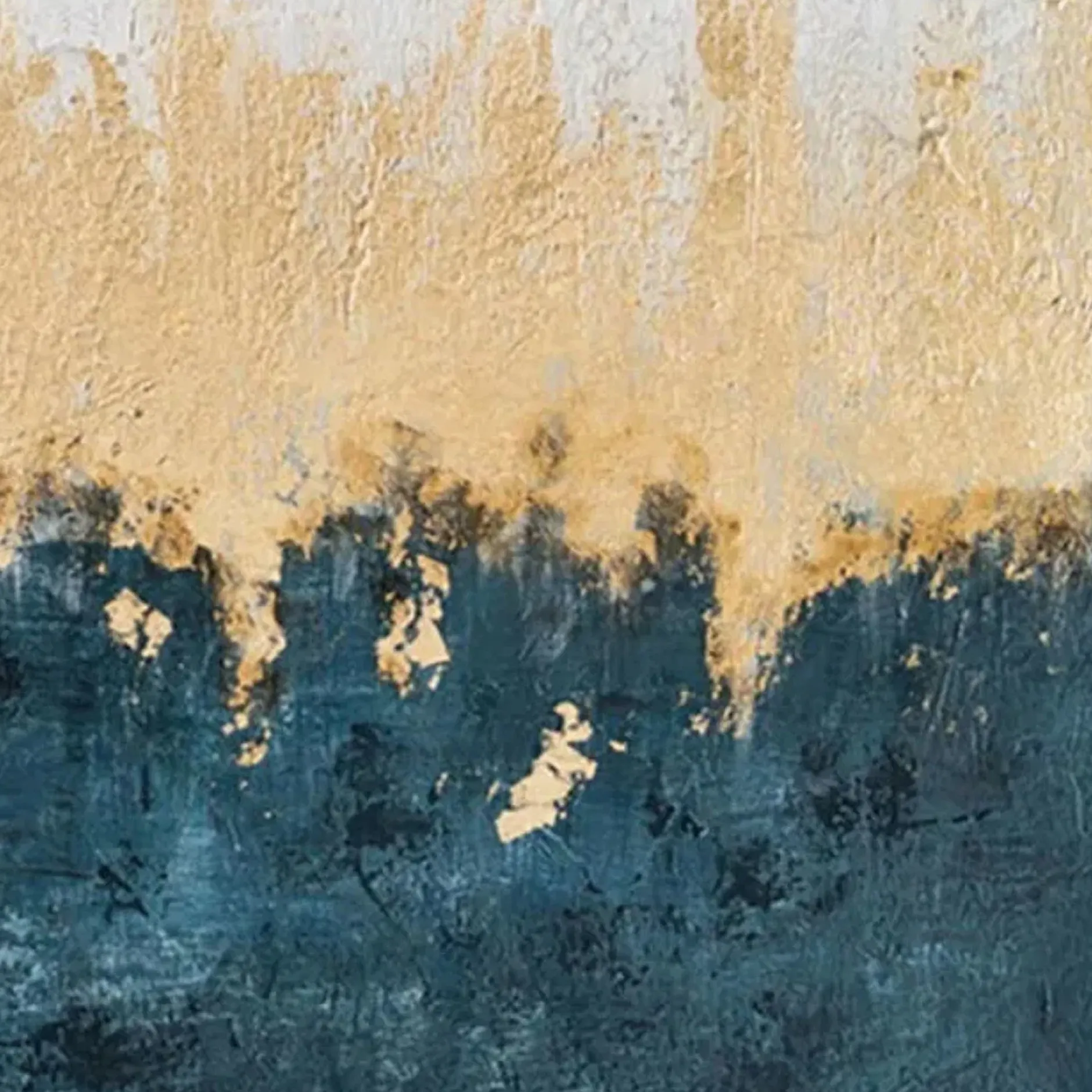 Handgemaltes Gemälde 'Gilded Nebula' 90x60cm | inkl. Echtheitszertifikat