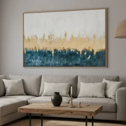 Handgemaltes Gemälde 'Gilded Nebula' 90x60cm | inkl. Echtheitszertifikat