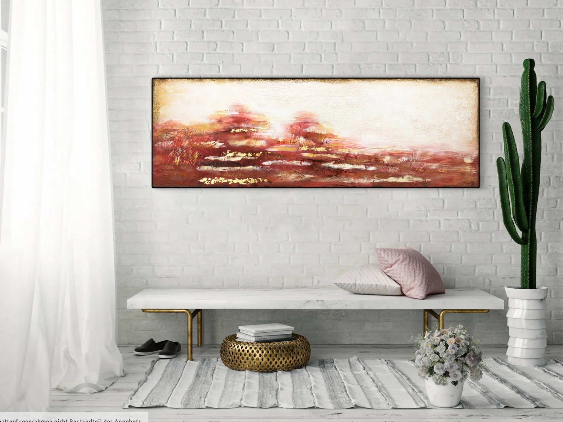 Handgemaltes Gemälde 'Gipfel der Glut' 150x50cm | inkl. Echtheitszertifikat