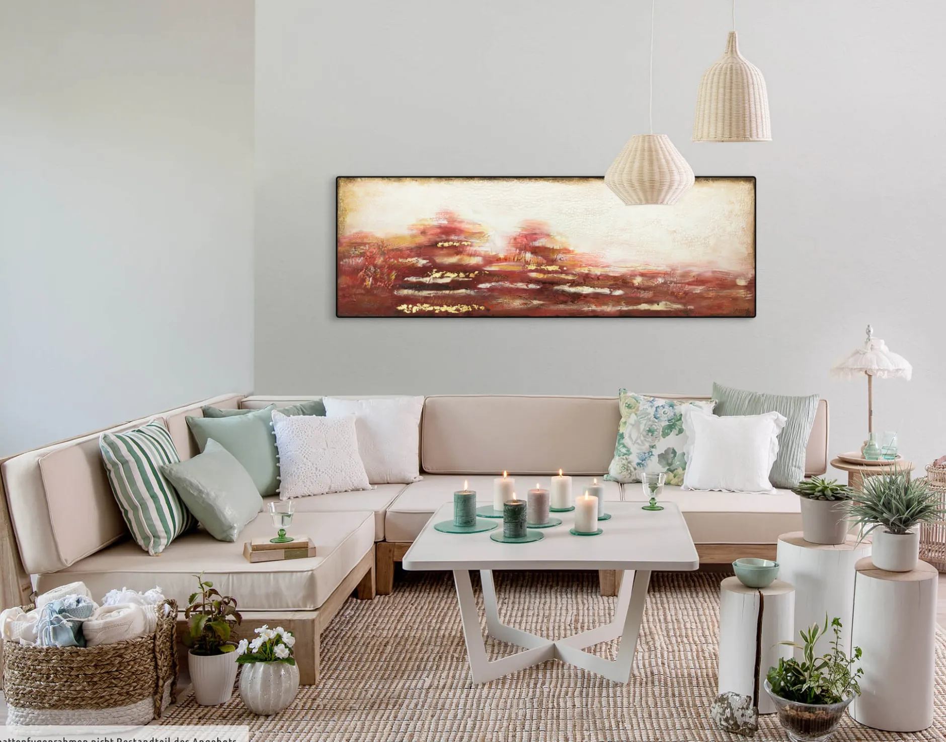 Handgemaltes Gemälde 'Gipfel der Glut' 150x50cm | inkl. Echtheitszertifikat
