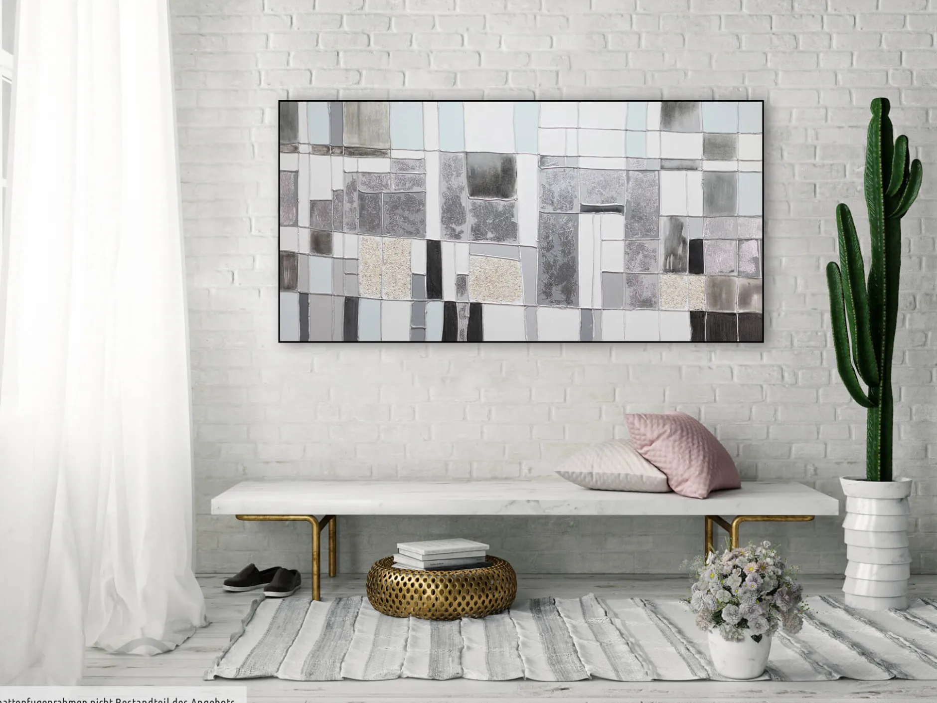 Handgemaltes Gemälde 'Glashaus' 120x60cm | inkl. Echtheitszertifikat
