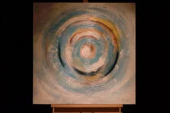 Handgemaltes Gemälde 'Gleaming Swirl' 80x80cm | inkl. Echtheitszertifikat