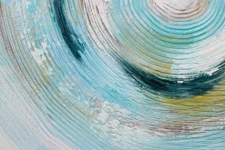 Handgemaltes Gemälde 'Gleaming Swirl' 80x80cm | inkl. Echtheitszertifikat