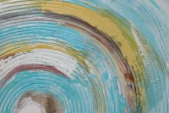 Handgemaltes Gemälde 'Gleaming Swirl' 80x80cm | inkl. Echtheitszertifikat