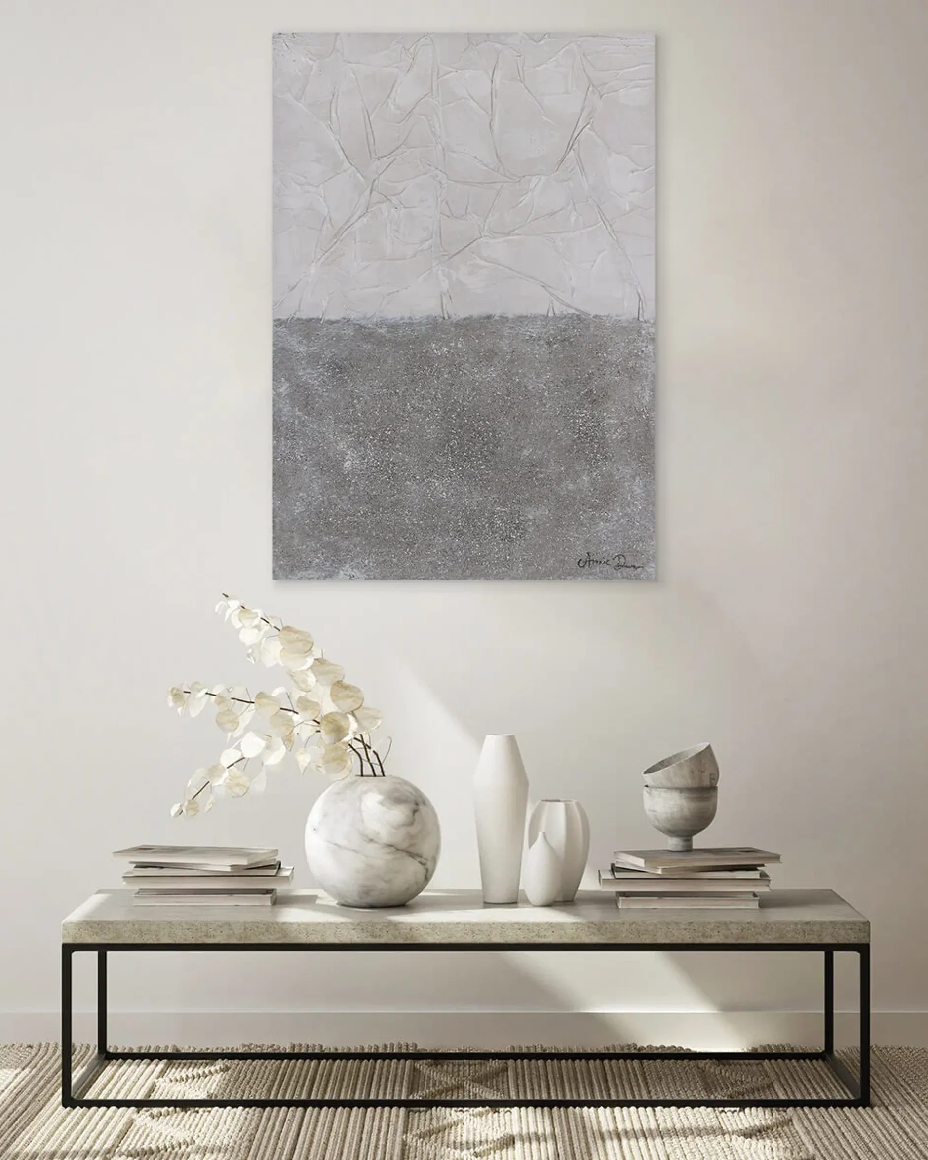 Handgemaltes Gemälde 'Gloomy Skyline' 70x100cm | inkl. Echtheitszertifikat