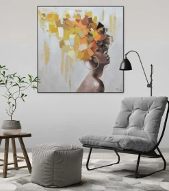 Handgemaltes Gemälde 'Goddess of Fall' 80x80cm | inkl. Echtheitszertifikat
